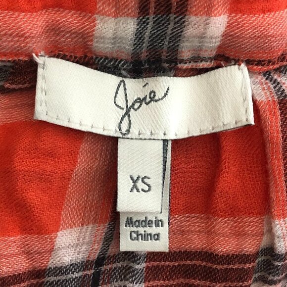 JOIE Selma Plaid Peasant Blouse - Picture 3 of 11